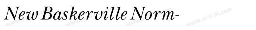 New Baskerville Norm字体转换